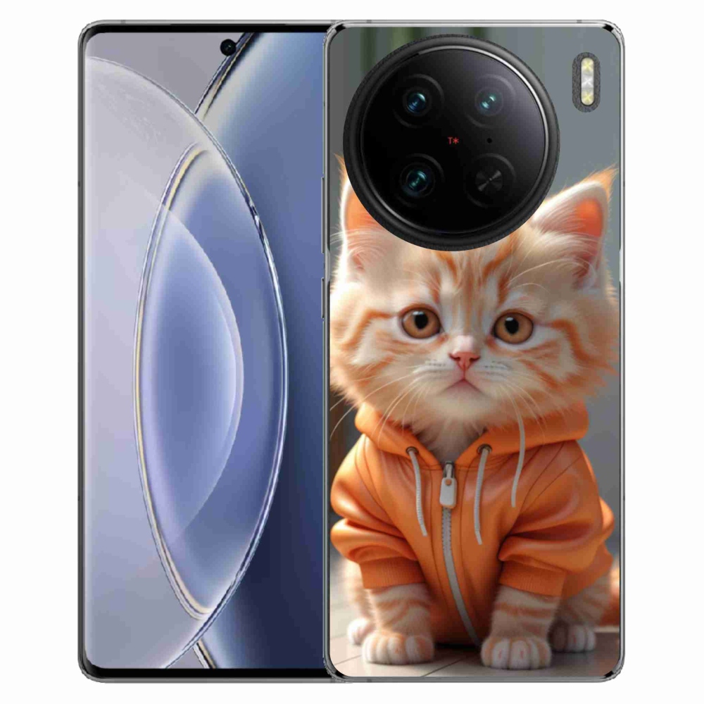 mmCase géltok a Vivo X90 Pro-hoz – pulóveres cica