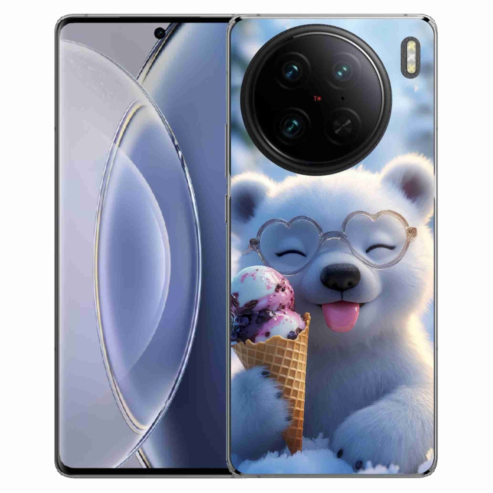 mmCase gél tok a Vivo X90 Pro-hoz – mackó fagylalttal