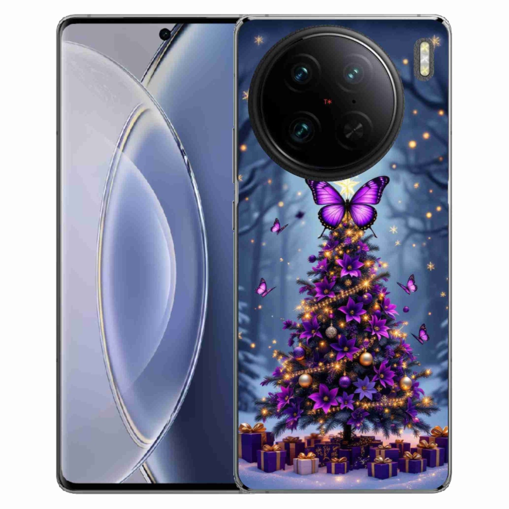 mmCase gél tok a Vivo X90 Pro-hoz – pillangós karácsonyfa