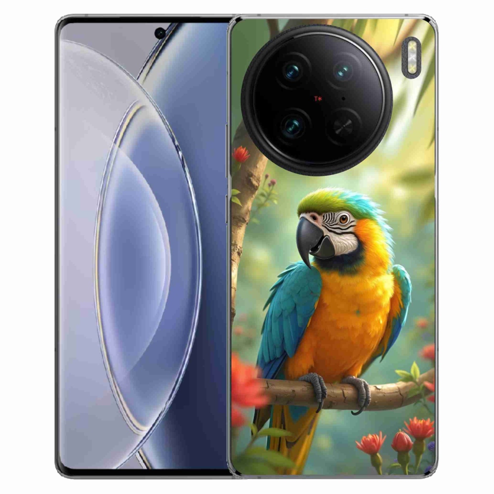 mmCase géltok a Vivo X90 Pro-hoz – kék-sárga ara papagáj