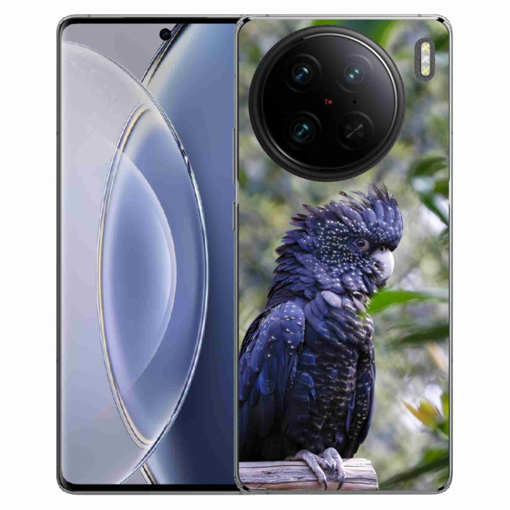 mmCase géltok a Vivo X90 Pro-hoz – fekete kakadu papagáj