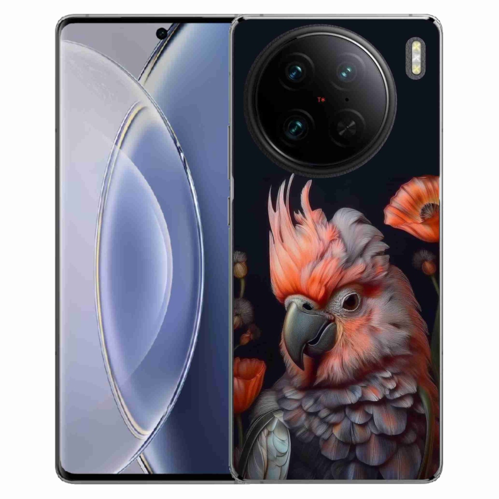 mmCase gél tok a Vivo X90 Pro-hoz – színes kakadu papagáj