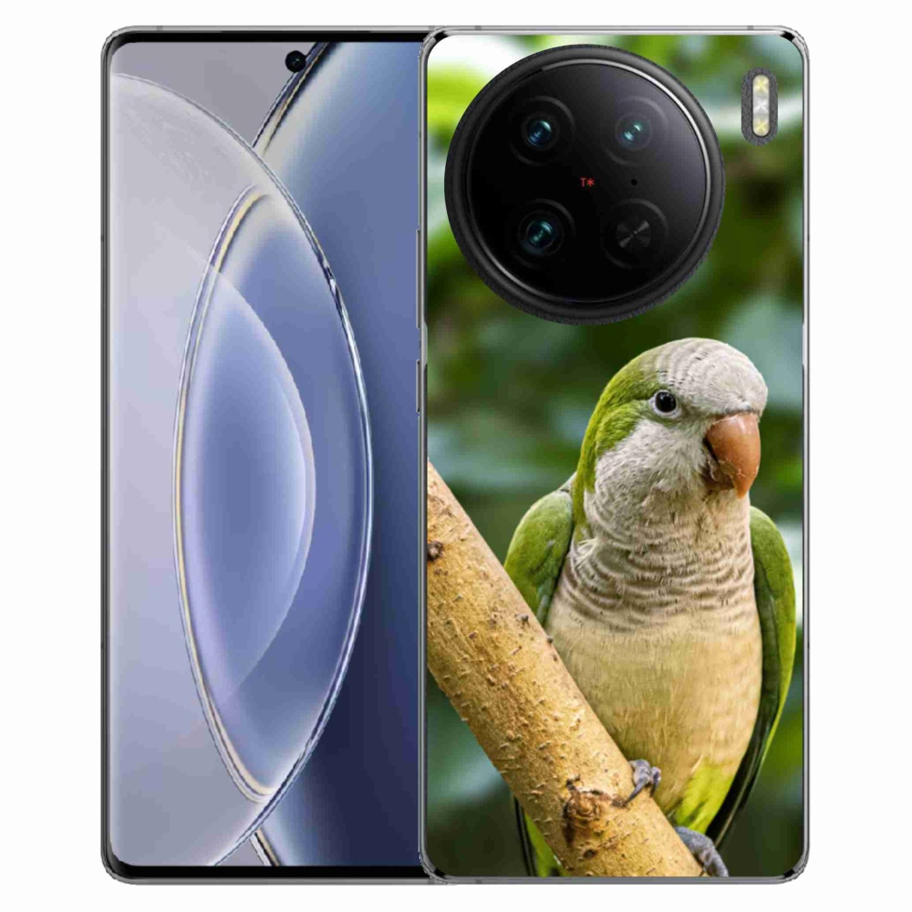 mmCase gélhuzat a Vivo X90 Pro-hoz – papagáj és szerzetes