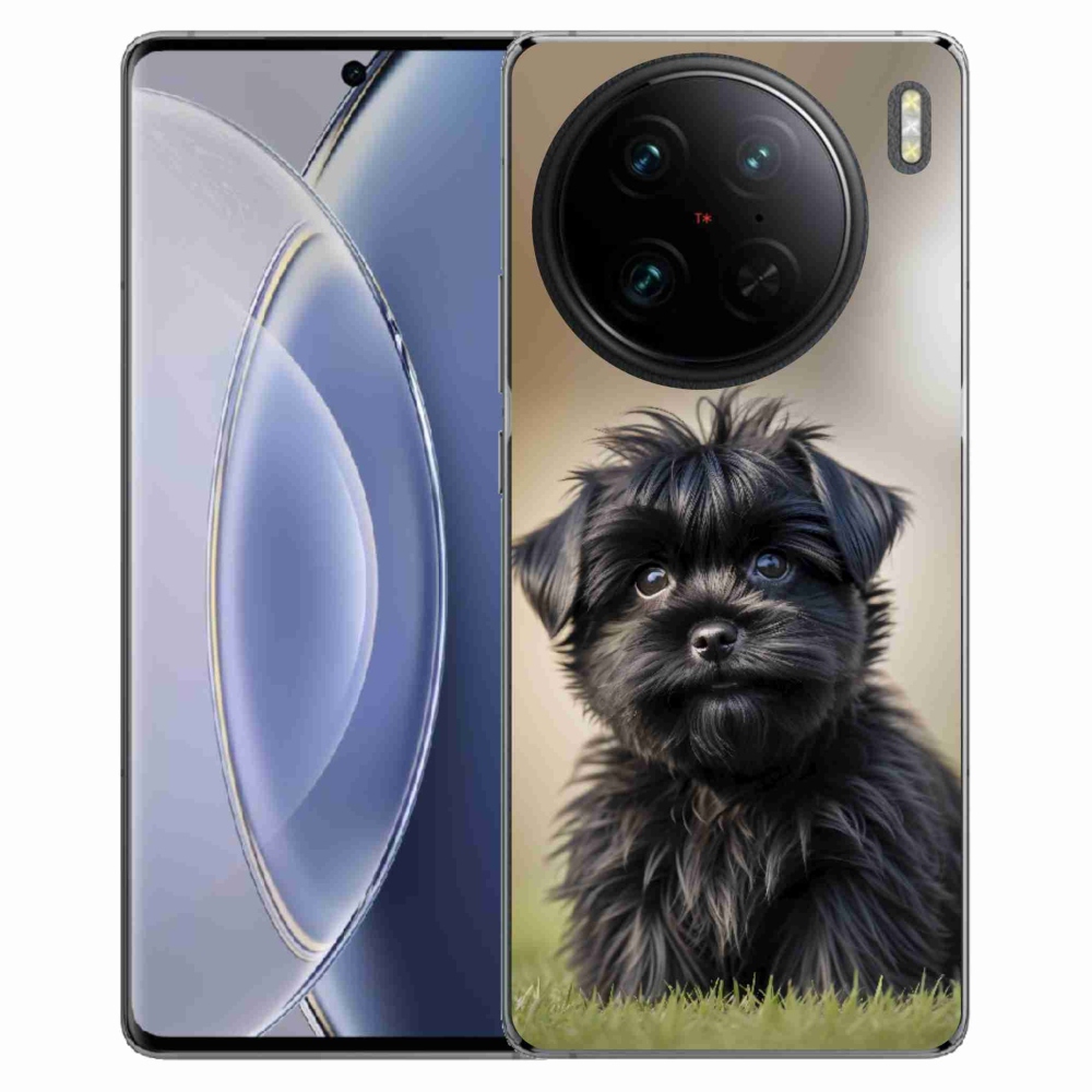mmCase gél tok a Vivo X90 Pro-hoz – aranyos fekete kutyus