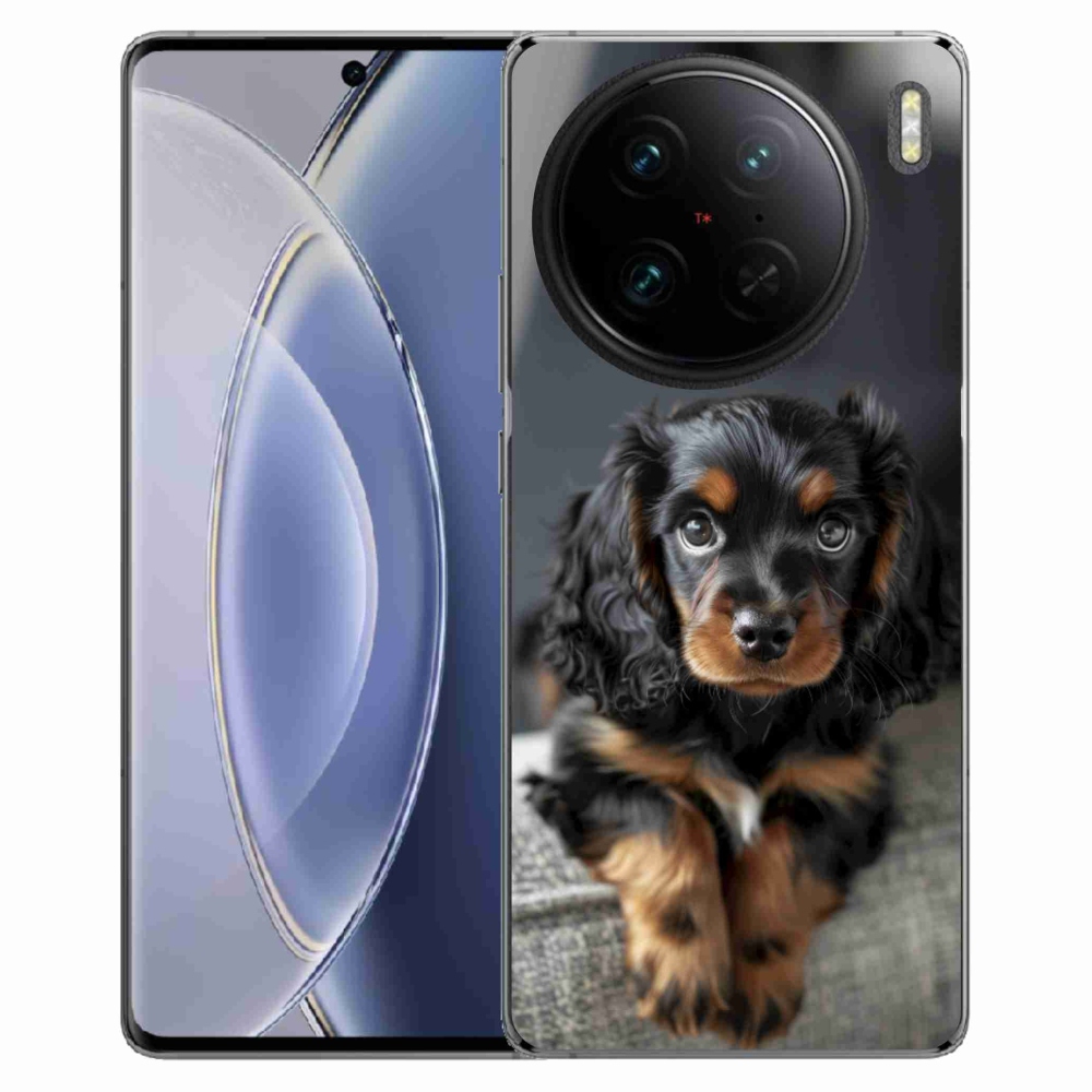 mmCase gél tok a Vivo X90 Pro-hoz – aranyos, hosszúszőrű tacskó