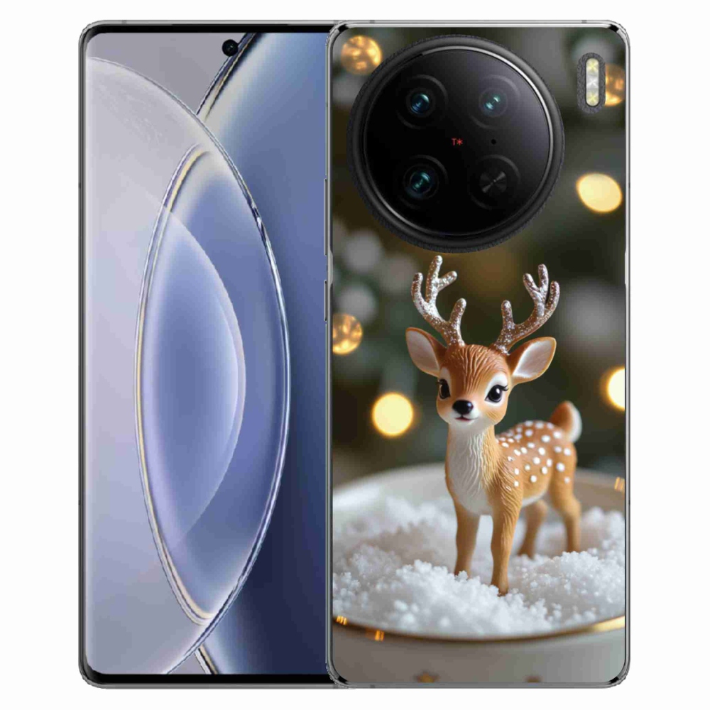 mmCase gél tok a Vivo X90 Pro-hoz – aranyos karácsonyi szarvas