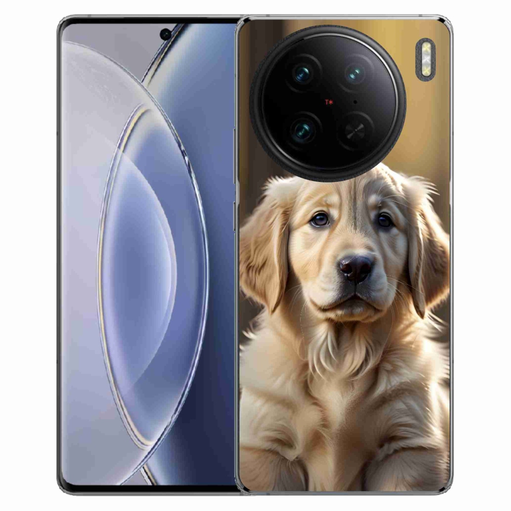 mmCase gél tok a Vivo X90 Pro-hoz – aranyos arany retriever