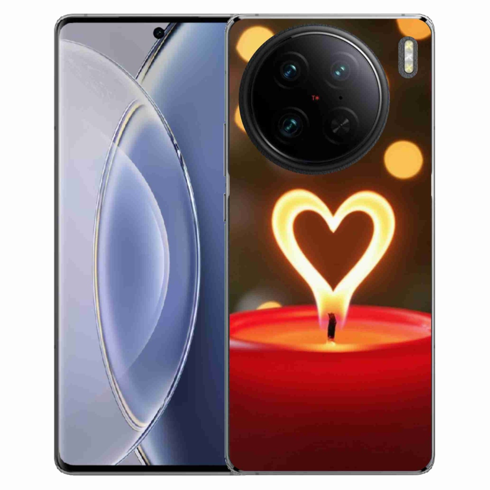 mmCase gél tok a Vivo X90 Pro-hoz – lángoló szív