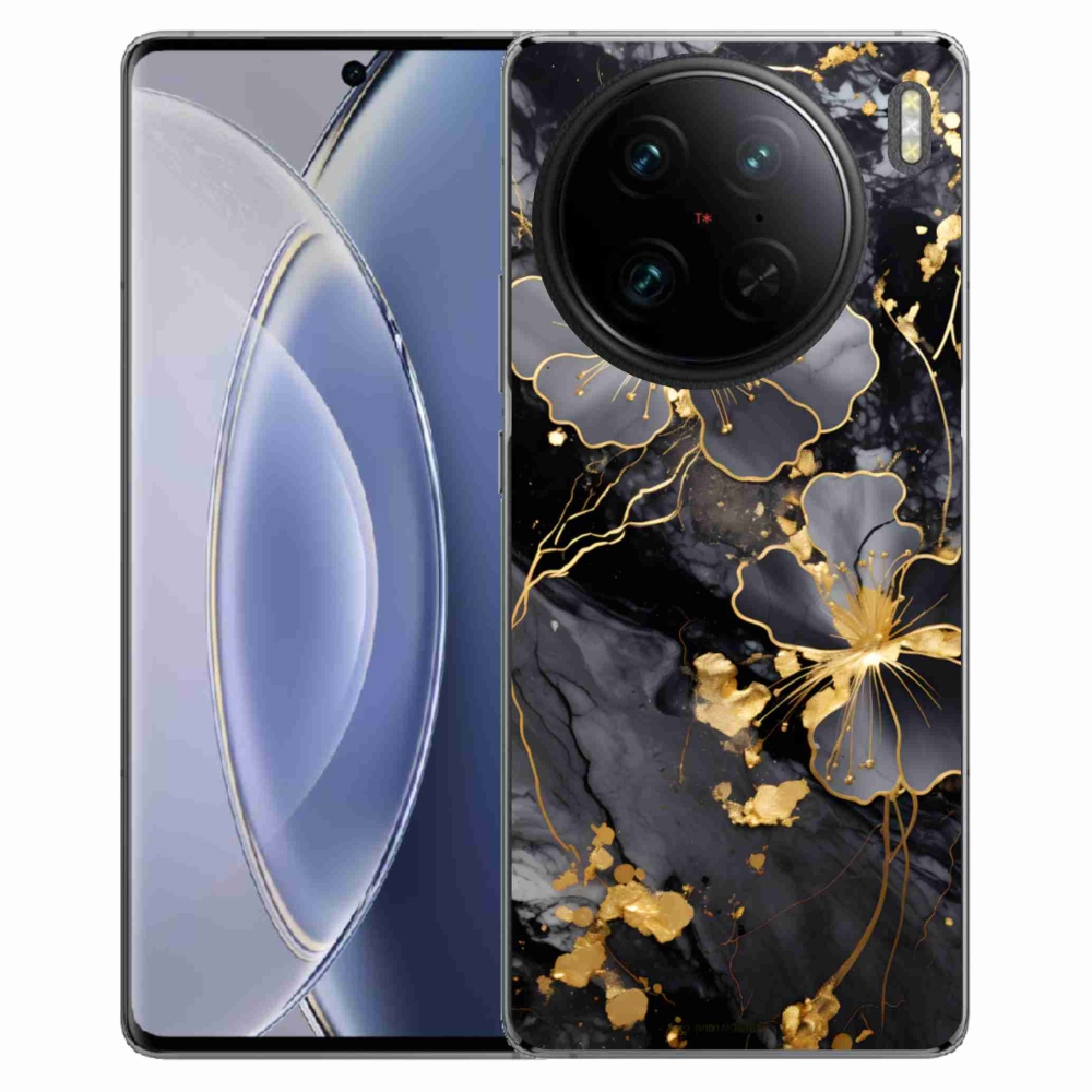 mmCase géltok a Vivo X90 Pro-hoz – arany virágok