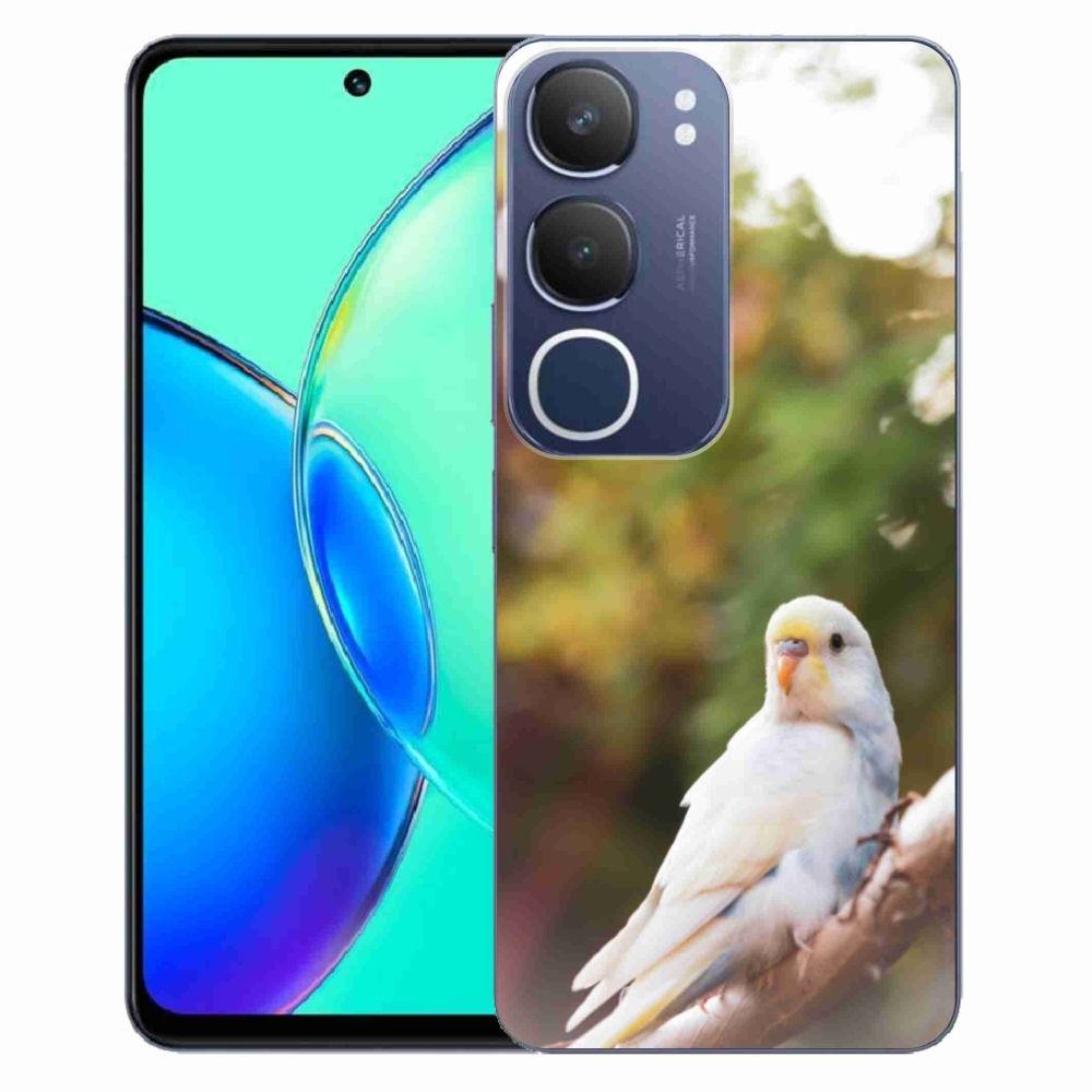 mmCase géltok a Vivo Y19S-hez – fehér papagáj
