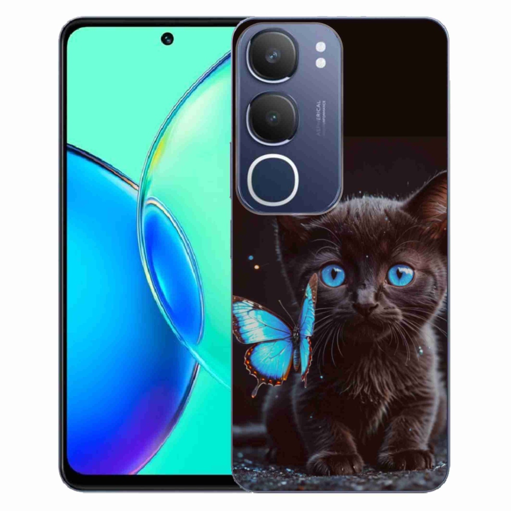 mmCase gél tok a Vivo Y19S-hez – fekete cica 3