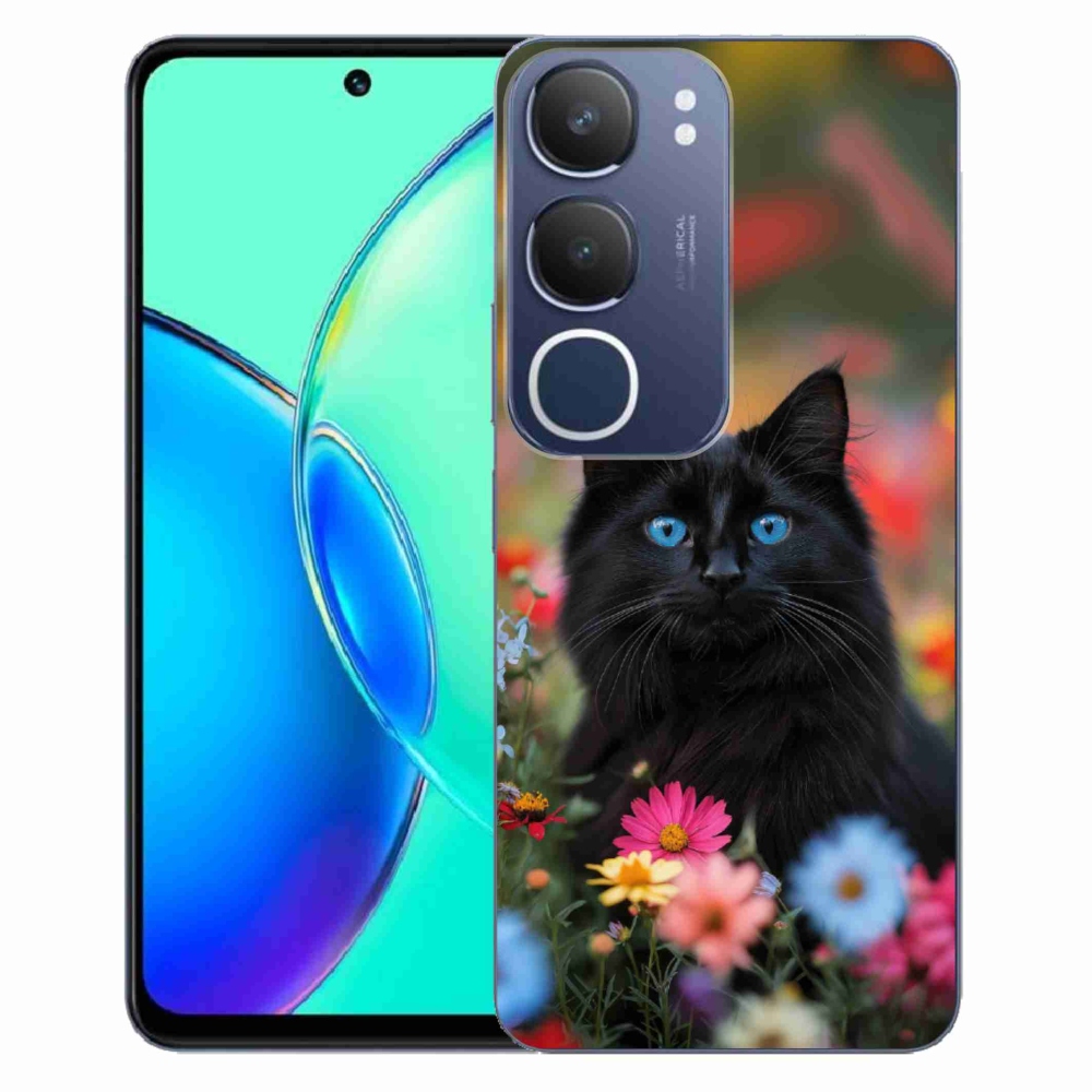 mmCase gél tok a Vivo Y19S-hez – fekete cica 4