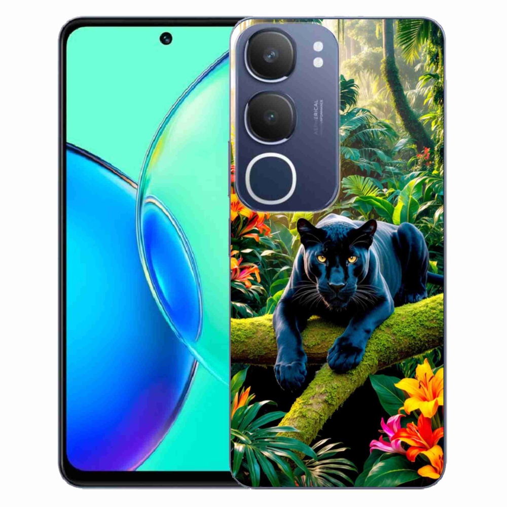 mmCase géltok a Vivo Y19S-hez – fekete párduc a dzsungelben