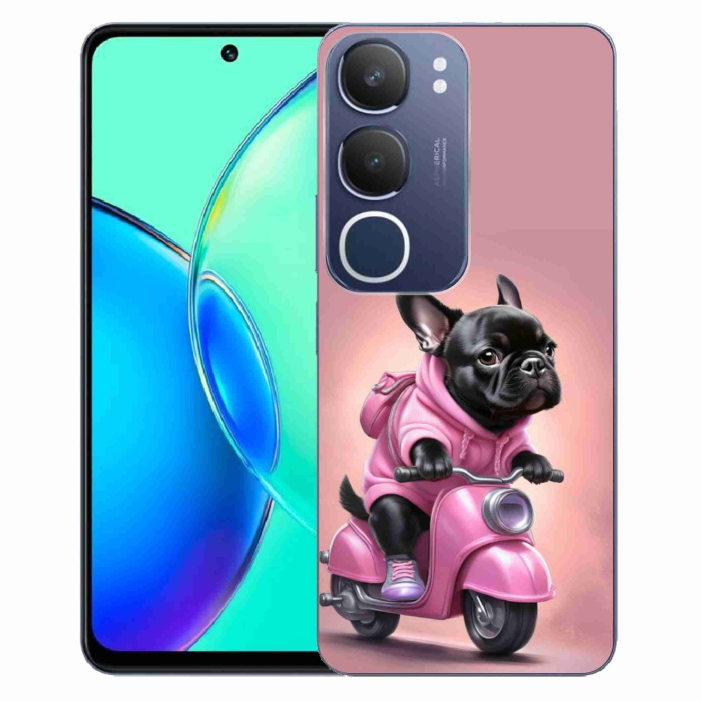 mmCase gél tok a Vivo Y19S-hez – francia buldog robogón