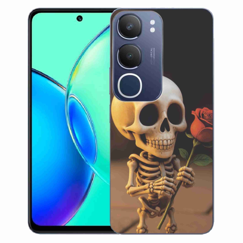 mmCase géltok a Vivo Y19S-hez – csontváz rózsával