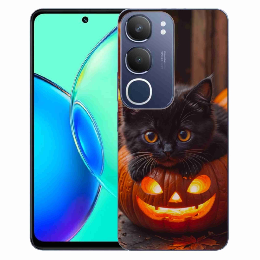 mmCase gél tok a Vivo Y19S-hez – cica és sütőtök