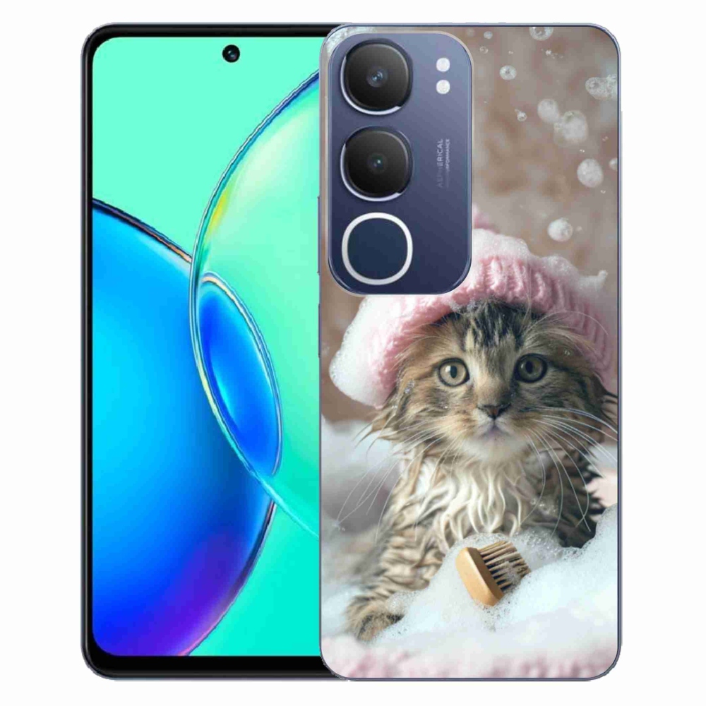 mmCase gél tok a Vivo Y19S-hez – cica és fürdő