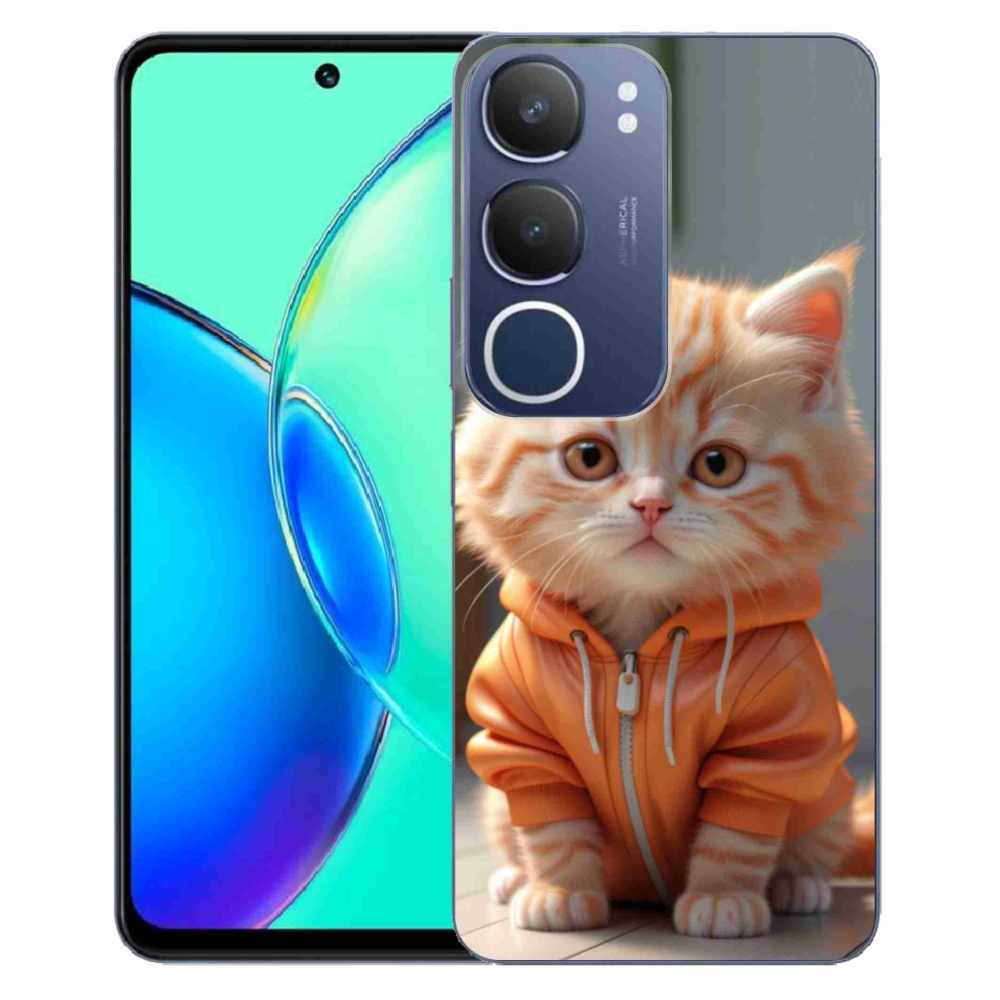 mmCase gél tok a Vivo Y19S-hez – pulóveres cica