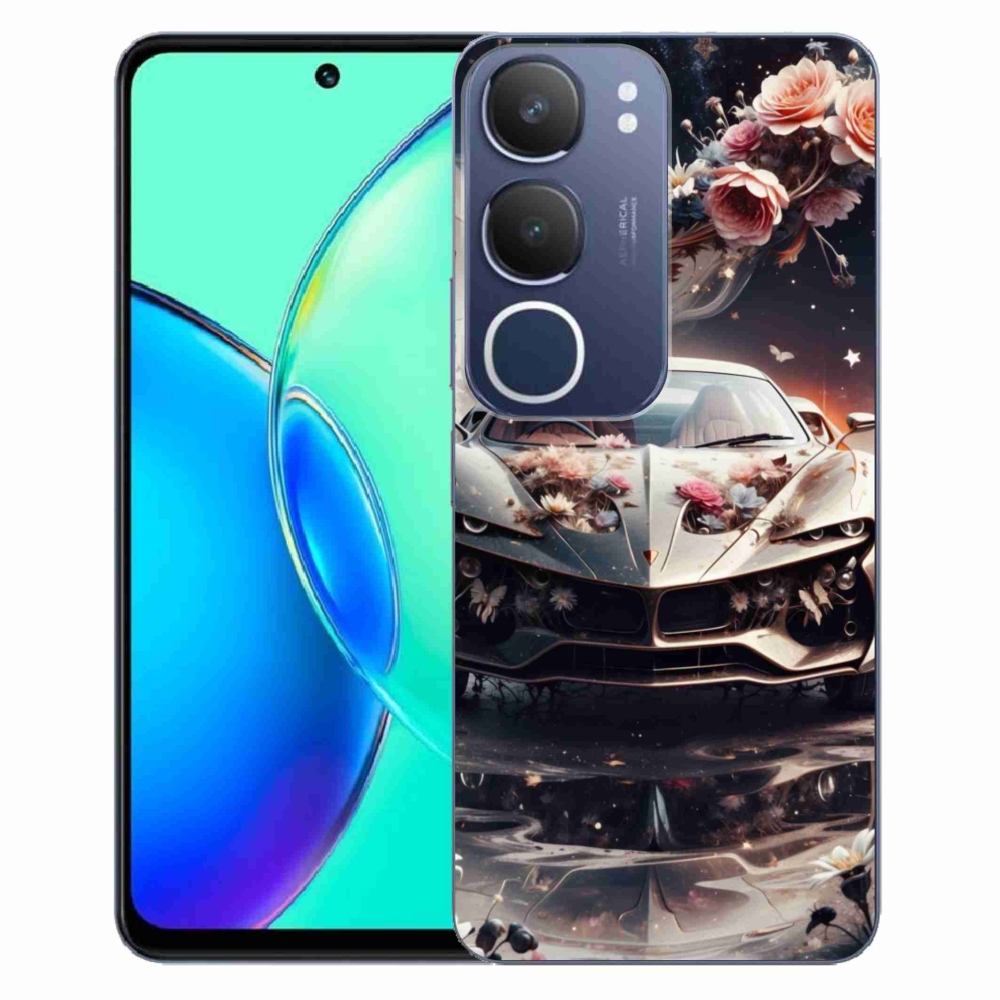 mmCase géltok a Vivo Y19S-hez – virágos sportautó