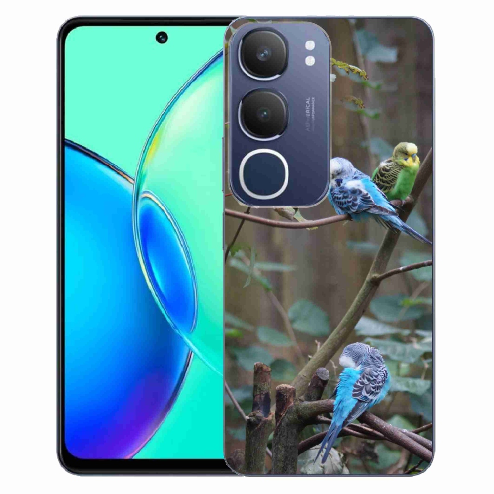 mmCase gél tok a Vivo Y19S-hez – papagájok az ágon