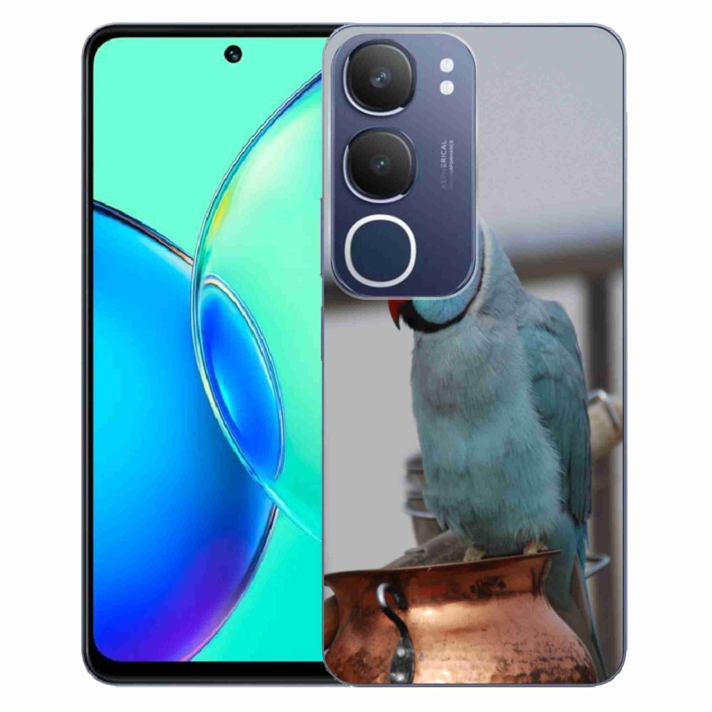 mmCase géltok a Vivo Y19S-hez – kék alexandri papagáj