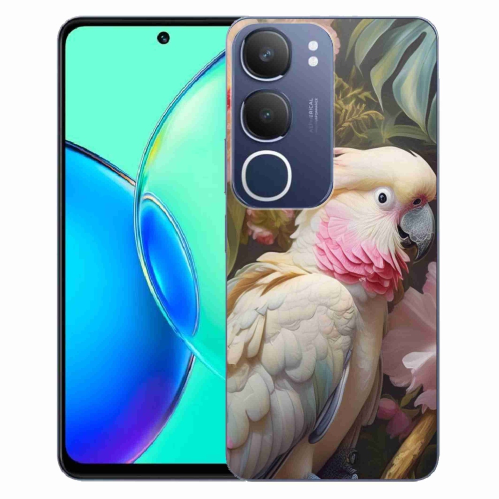 mmCase géltok a Vivo Y19S-hez – rózsaszín kakadu papagáj 2