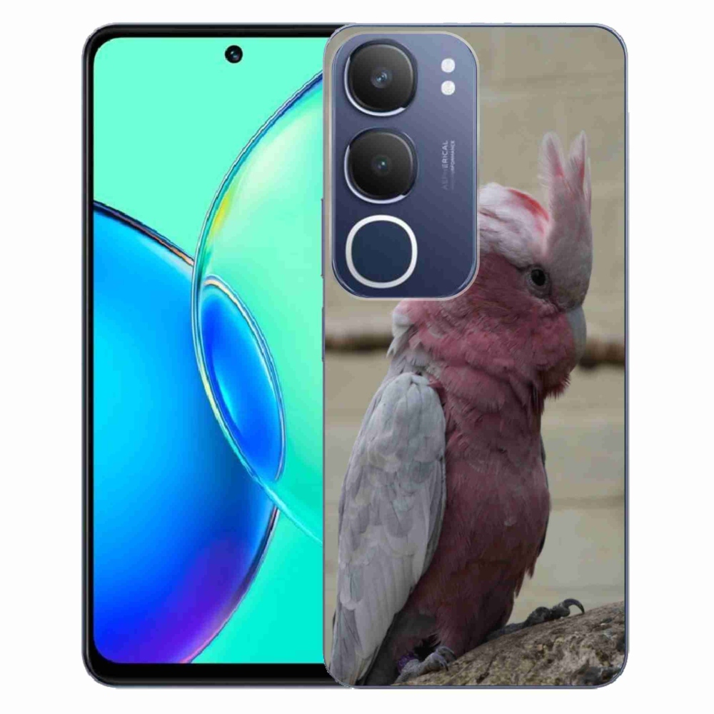 mmCase géltok a Vivo Y19S-hez – rózsaszín kakadu papagáj