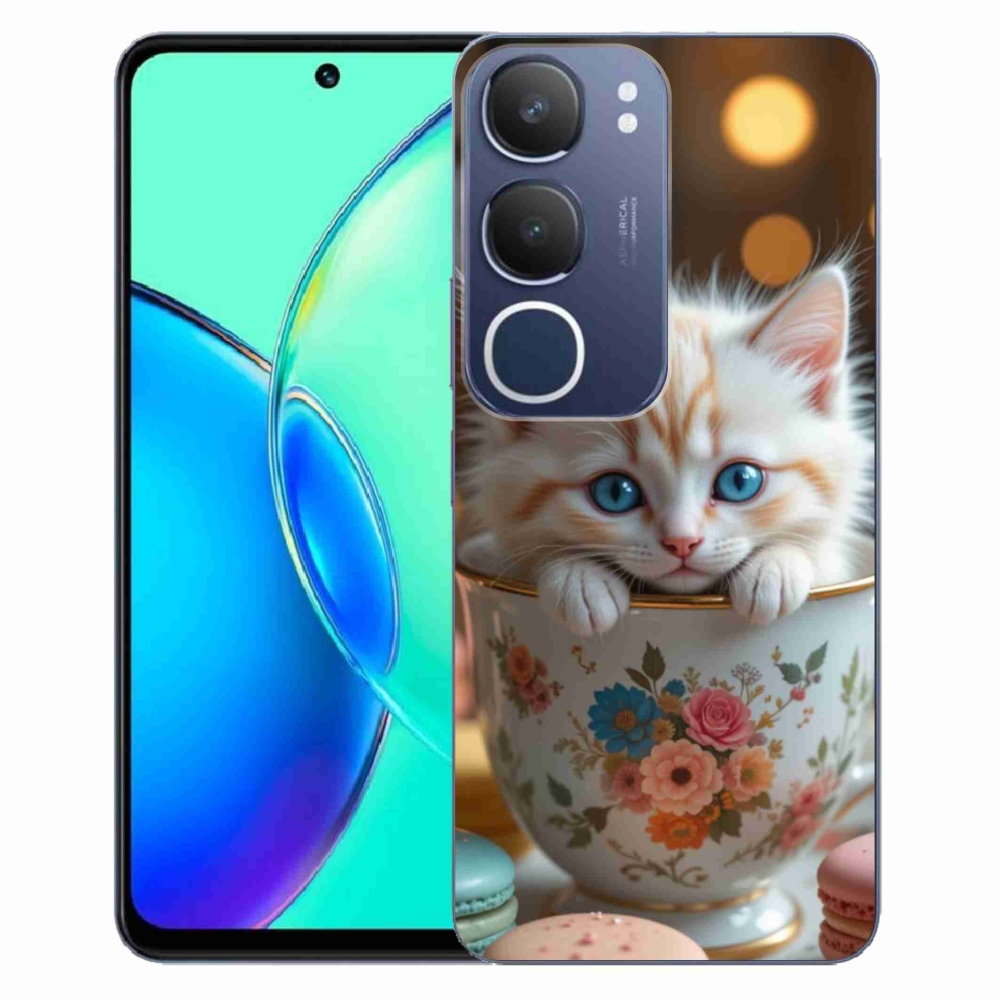 mmCase gél tok a Vivo Y19S-hez – aranyos cica 6