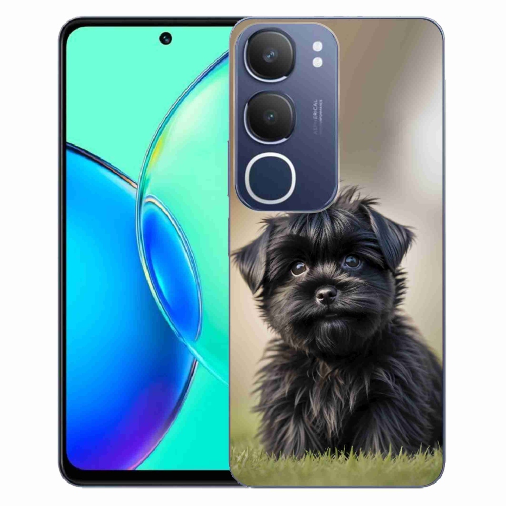 mmCase gél tok a Vivo Y19S-hez – aranyos fekete kutyus