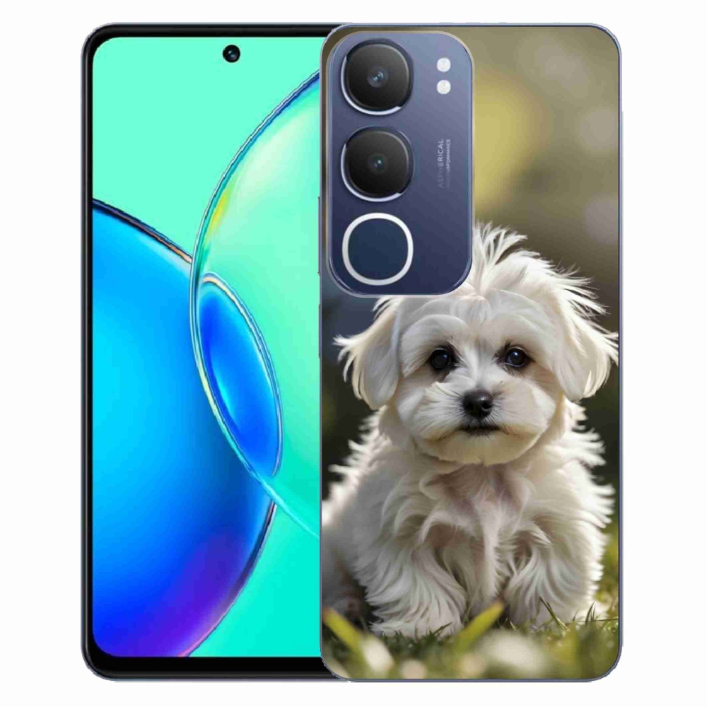 mmCase gél tok a Vivo Y19S-hez – aranyos máltai kutyus