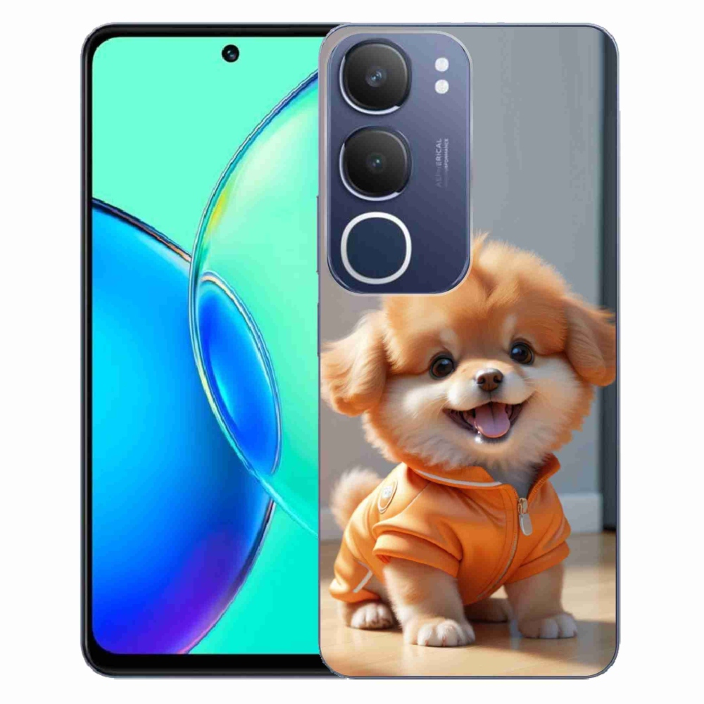 mmCase gél tok a Vivo Y19S-hez – aranyos pomerániai pulóverben
