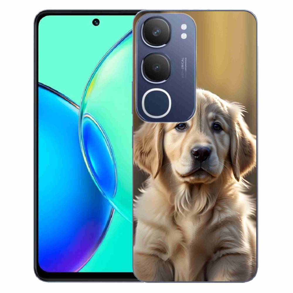 mmCase gél tok a Vivo Y19S-hez – aranyos arany retriever