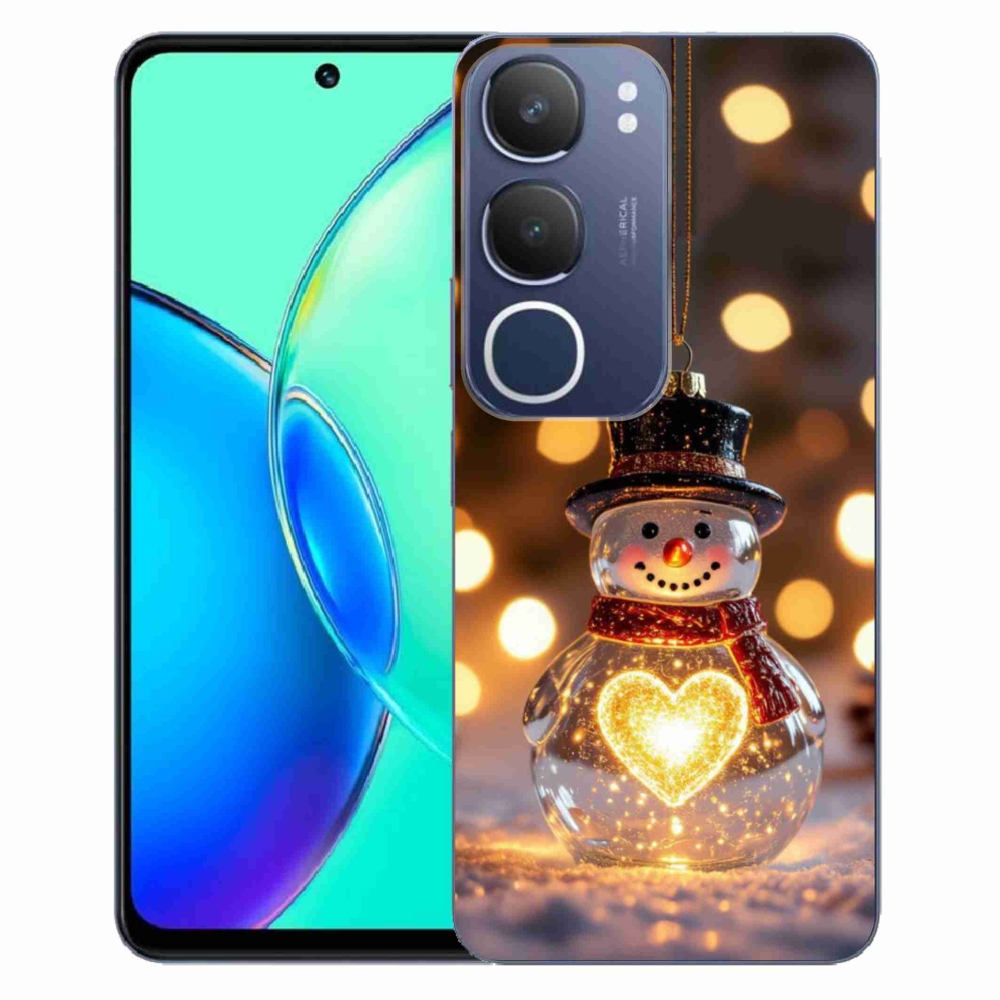 mmCase gél tok a Vivo Y19S-hez – világító karácsonyi hóember