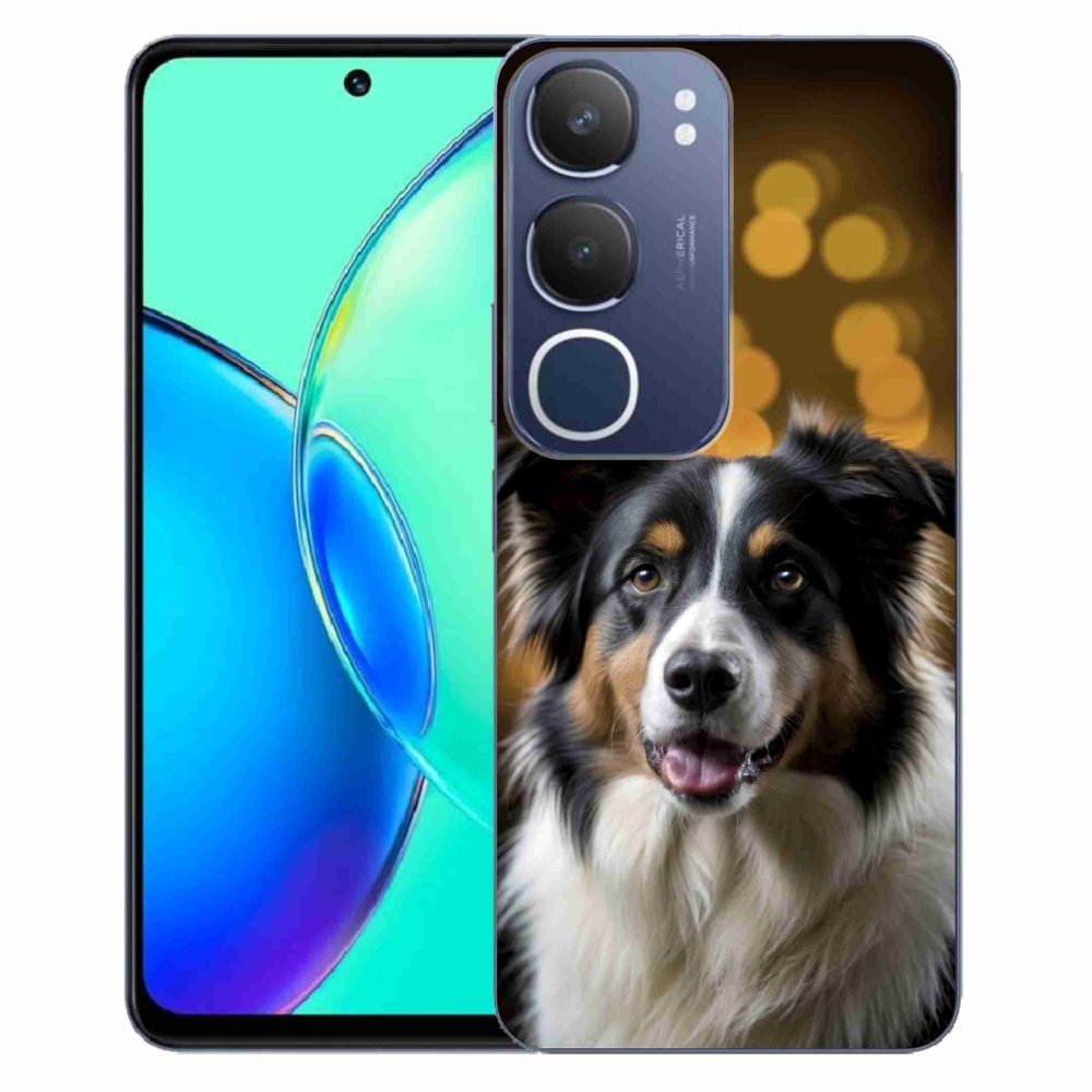mmCase gél tok a Vivo Y19S-hez – mosolygós ausztrál juhászkutya