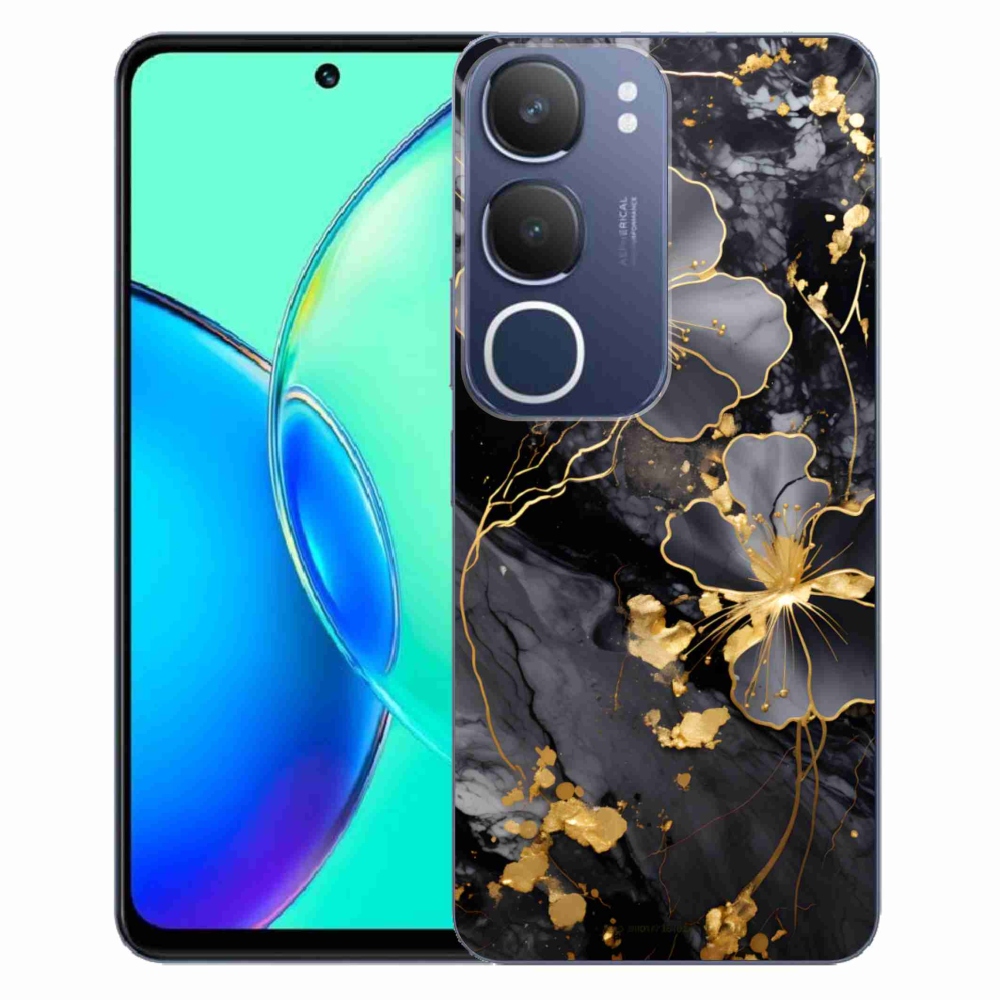 mmCase géltok a Vivo Y19S-hez – arany virágok