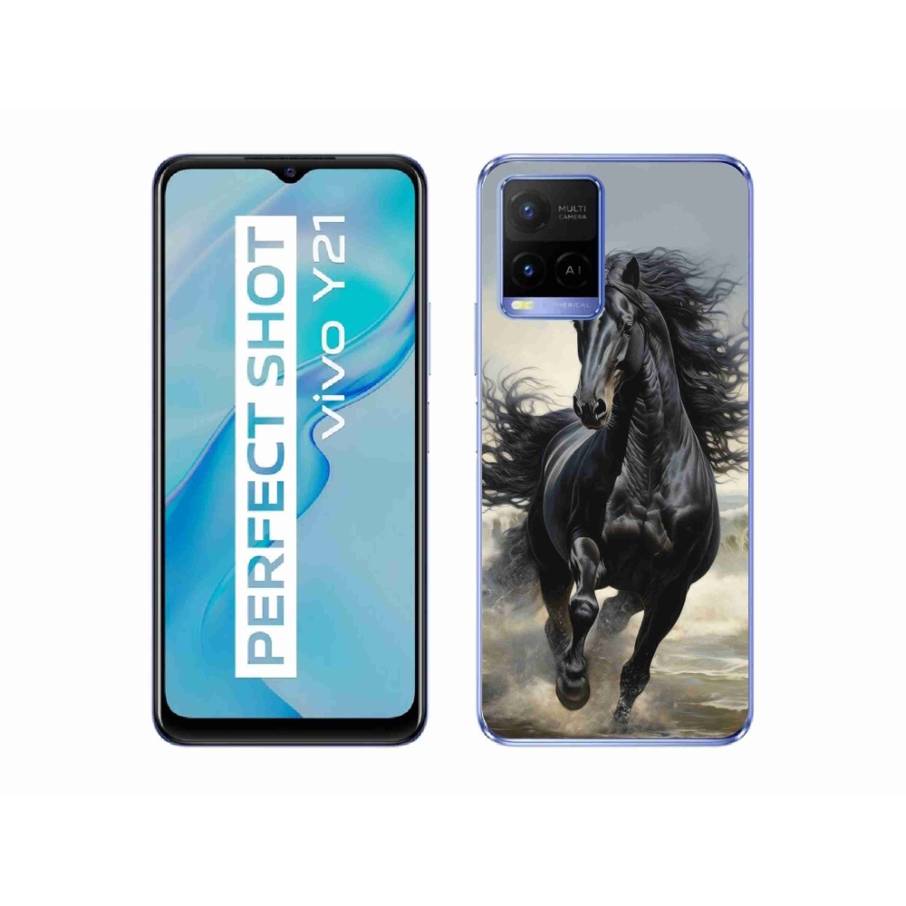 mmCase géltok a Vivo Y21/Y21s/Y33s modellekhez – futó fekete ló