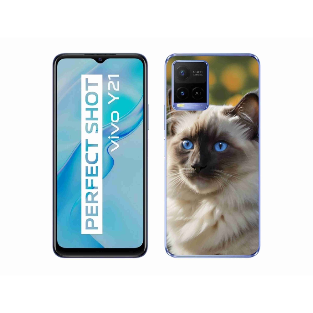 mmCase géltok a Vivo Y21/Y21s/Y33s készülékekhez – fehér ragdoll