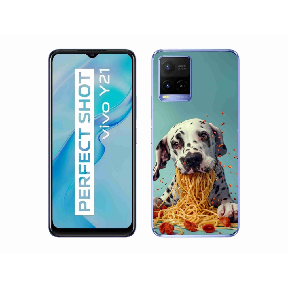 mmCase gél tok a Vivo Y21/Y21s/Y33s modellekhez – dalmát és spagetti