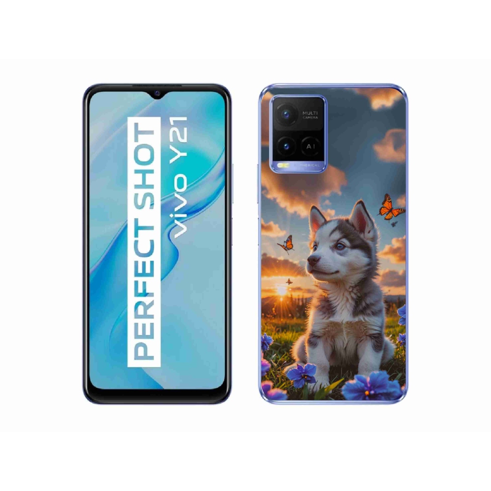 mmCase gél tok a Vivo Y21/Y21s/Y33s készülékekhez – husky naplementekor
