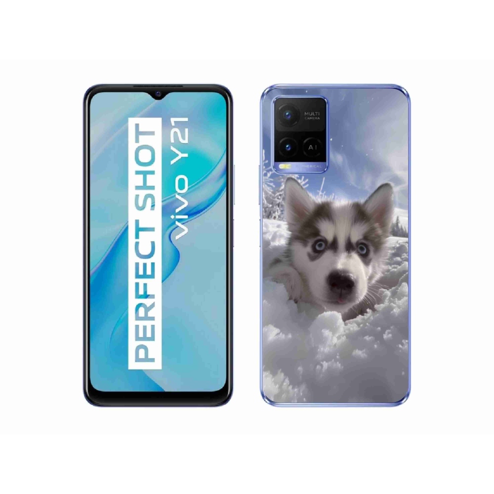 mmCase géltok a Vivo Y21/Y21s/Y33s készülékekhez – husky a hóban