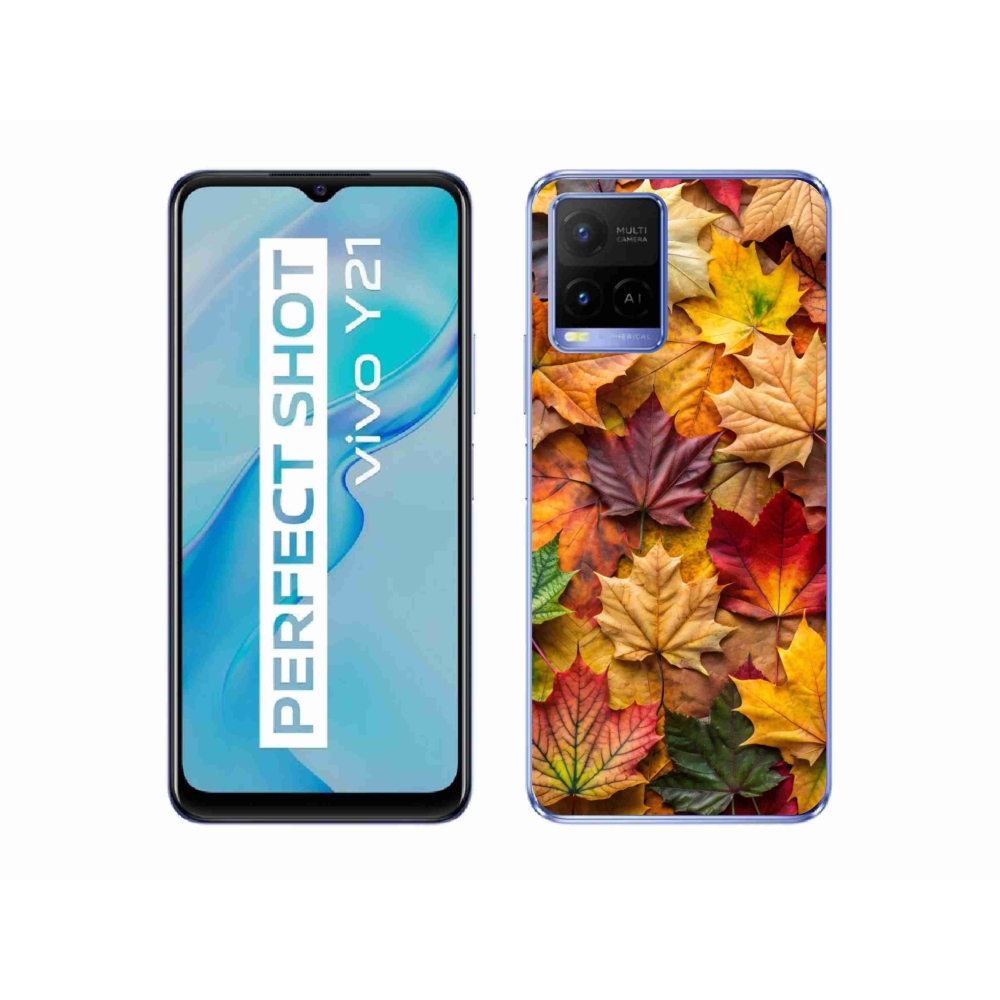 mmCase géltok a Vivo Y21/Y21s/Y33s készülékekhez – juharlevelek 2