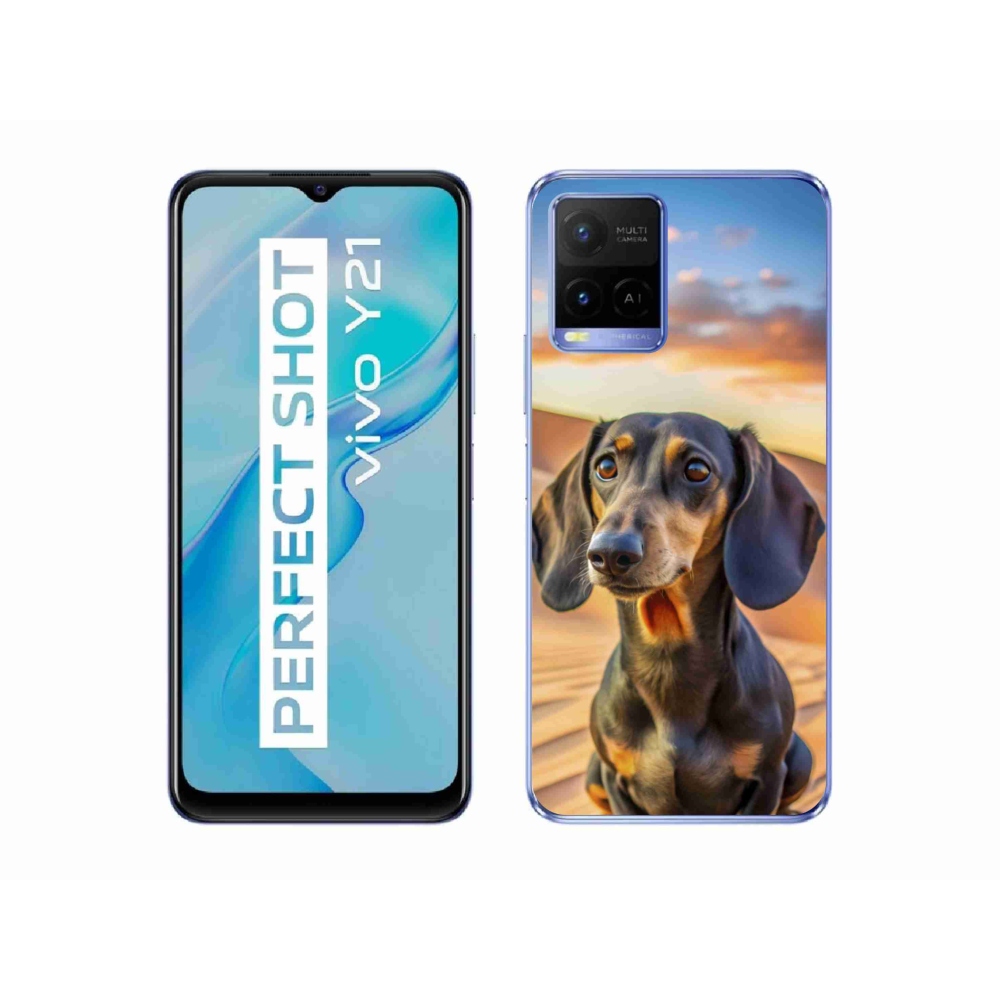 mmCase gél tok a Vivo Y21/Y21s/Y33s készülékekhez – dachshund 3 