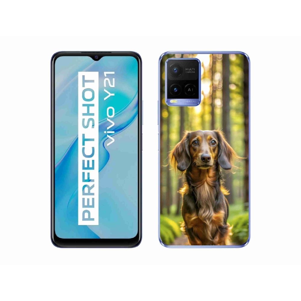 mmCase gél tok a Vivo Y21/Y21s/Y33s modellekhez – dachshund 4