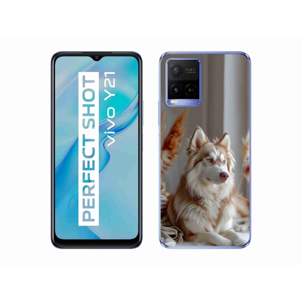mmCase géltok a Vivo Y21/Y21s/Y33s készülékekhez – nyugodt szibériai husky