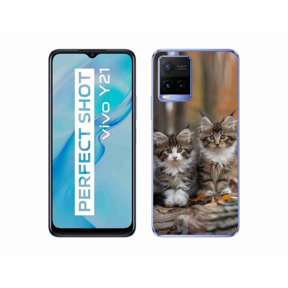 mmCase géltok a Vivo Y21/Y21s/Y33s készülékekhez – macska-duó 3