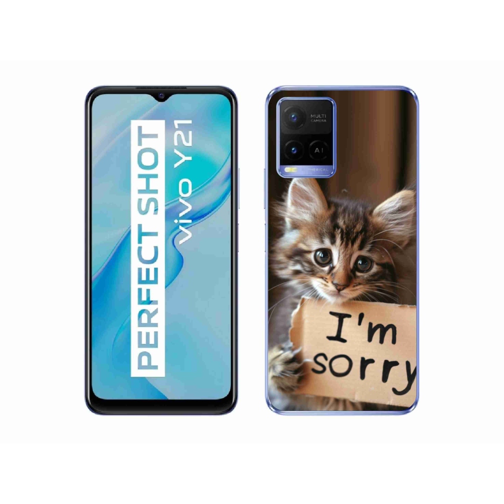 mmCase géltok a Vivo Y21/Y21s/Y33s készülékekhez – macskás mintás