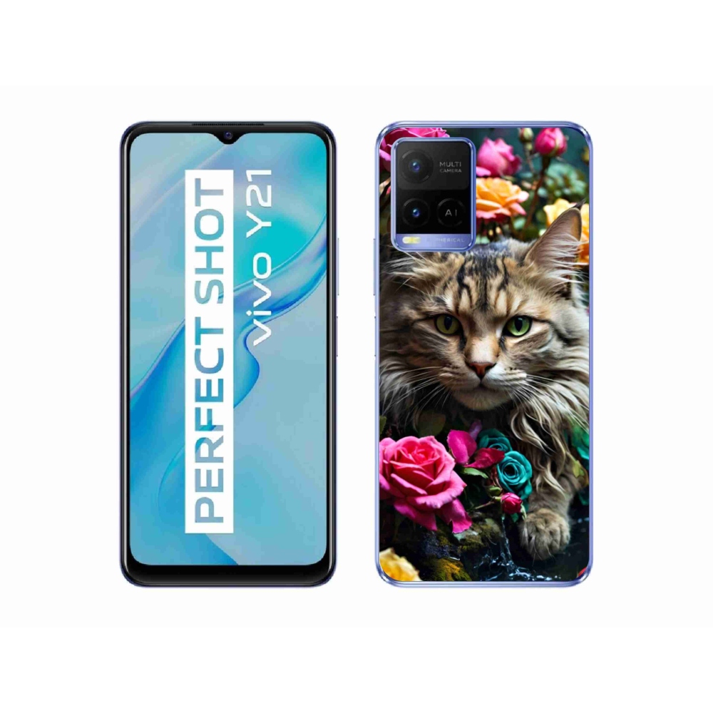 mmCase géltok a Vivo Y21/Y21s/Y33s készülékekhez – macskás mintás 2