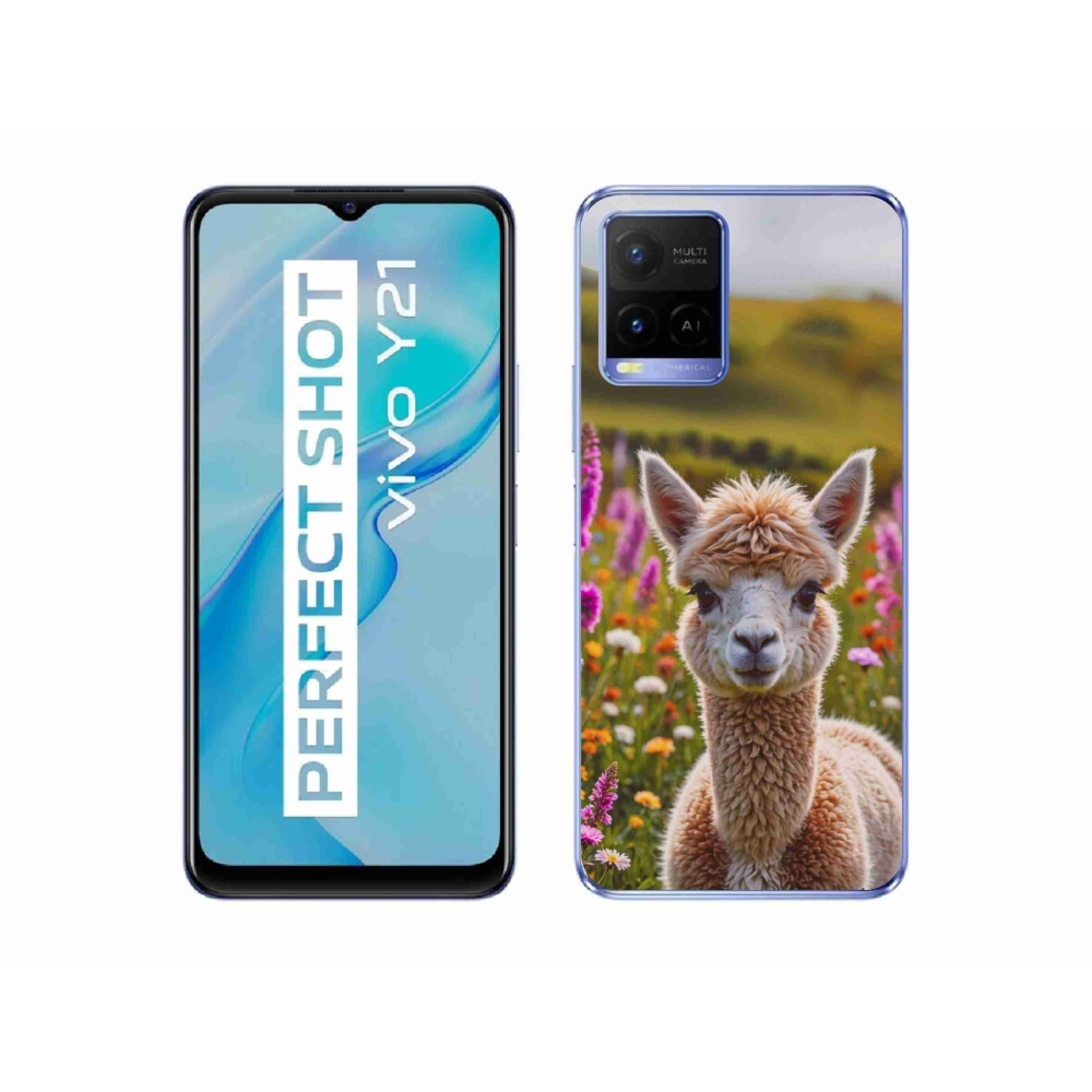 mmCase géltok a Vivo Y21/Y21s/Y33s készülékekhez – láma a réten