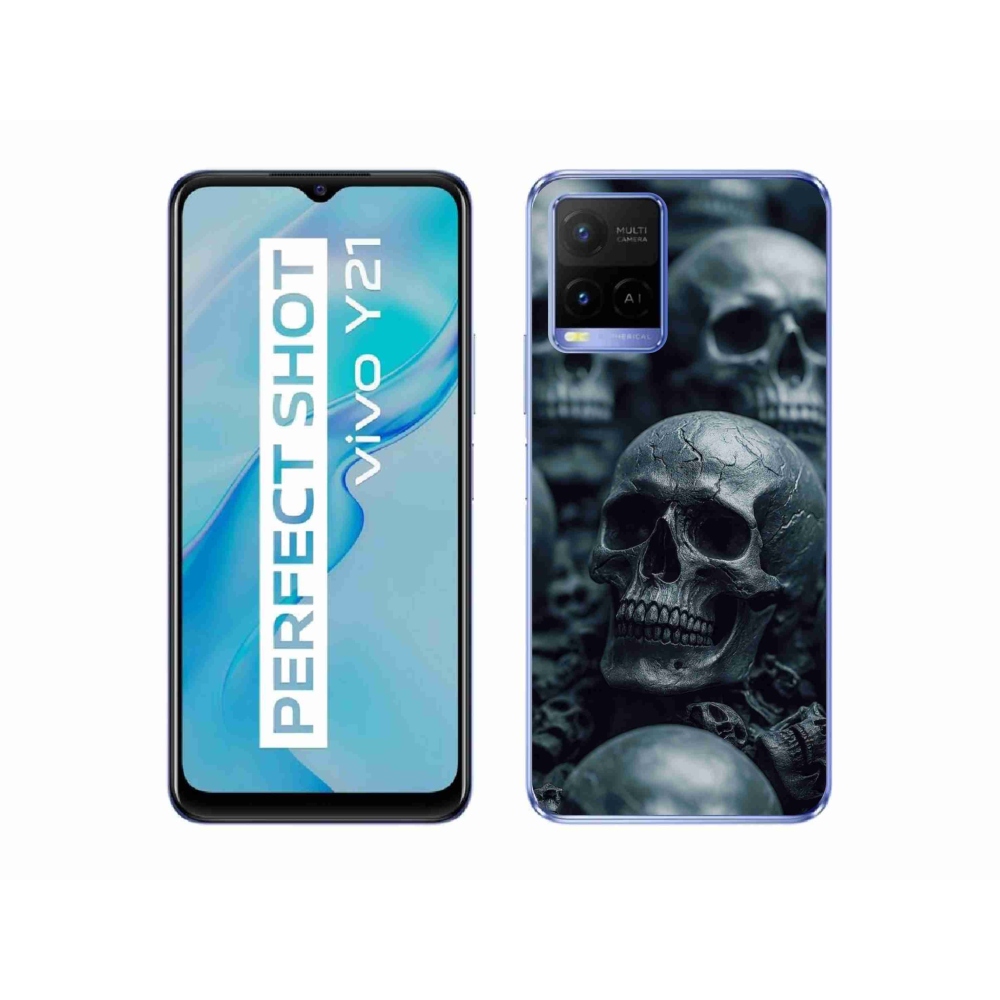 mmCase gél tok a Vivo Y21/Y21s/Y33s készülékekhez – koponya 2