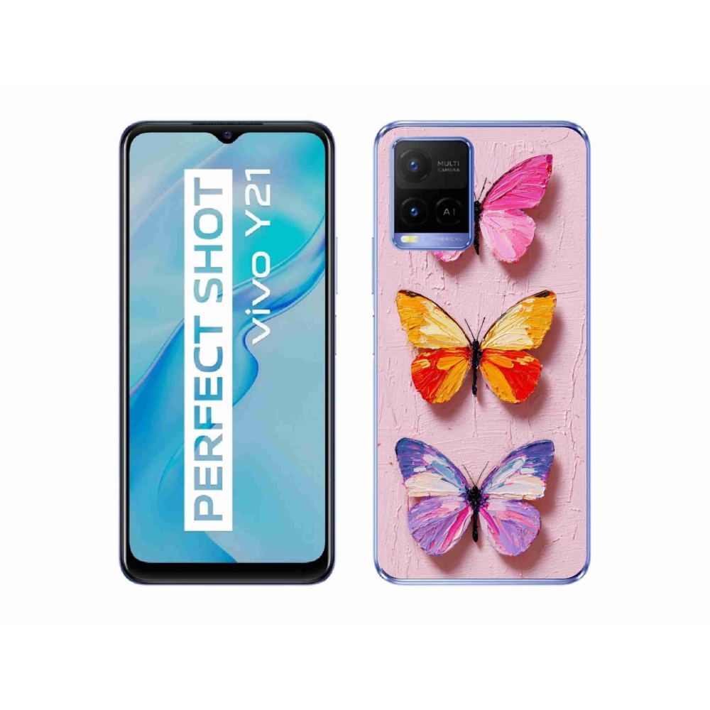 mmCase géltok a Vivo Y21/Y21s/Y33s modellekhez – pillangós hármas
